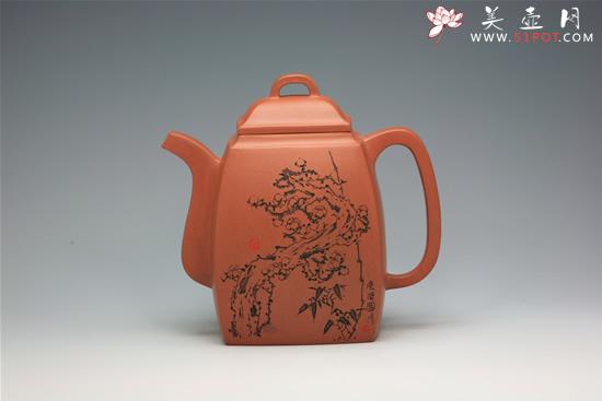 紫砂壶图片：梅竹双清 - 宜兴紫砂壶网