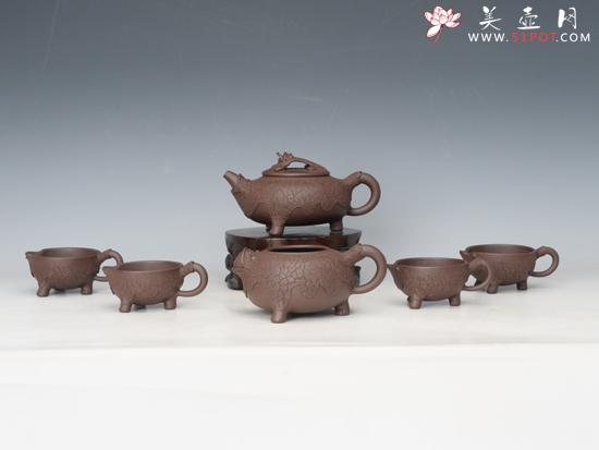 紫砂壶图片：金蟾套壶 - 宜兴紫砂壶网