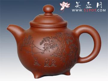 紫砂壶图片：三足掇球 - 宜兴紫砂壶网