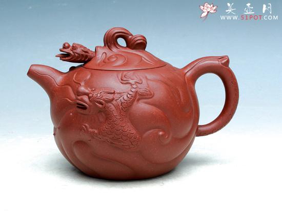 紫砂壶图片：鱼化龙壶 - 宜兴紫砂壶网