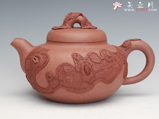 紫砂壶图片：福禄树瘿壶 - 宜兴紫砂壶网