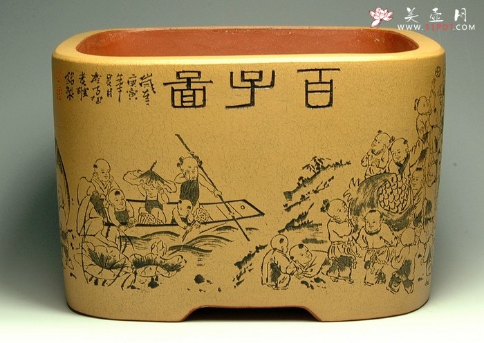 紫砂壶图片：方百子图 - 宜兴紫砂壶网