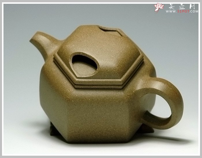 紫砂壶图片：牛盖六方 - 宜兴紫砂壶网