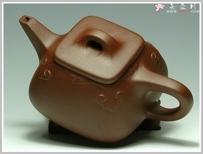 紫砂壶图片：浑四方如意石瓢 - 宜兴紫砂壶网