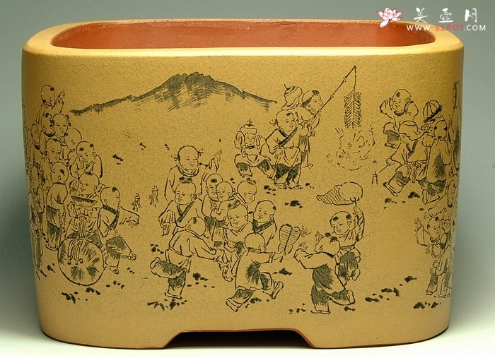 紫砂壶图片：方百子图 - 宜兴紫砂壶网