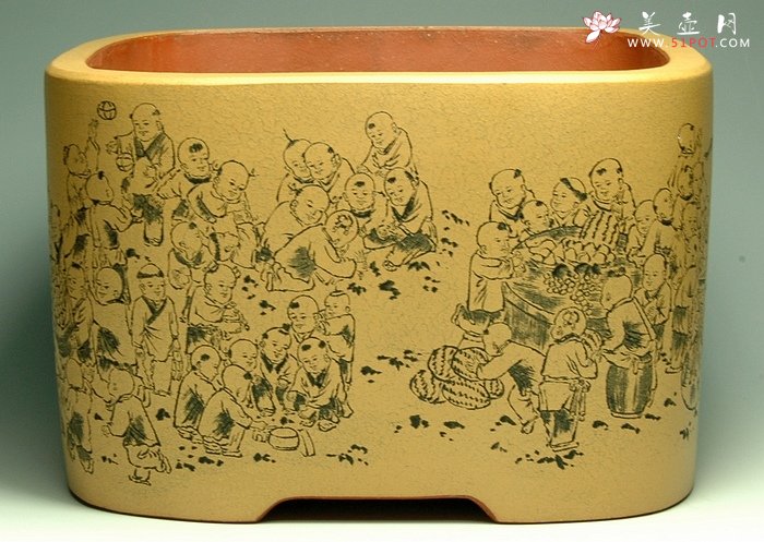 紫砂壶图片：方百子图 - 宜兴紫砂壶网