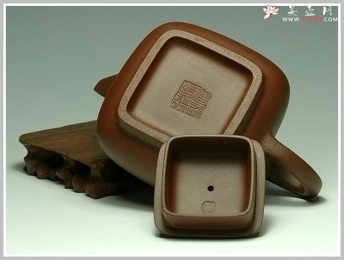 紫砂壶图片：浑四方如意石瓢 - 宜兴紫砂壶网