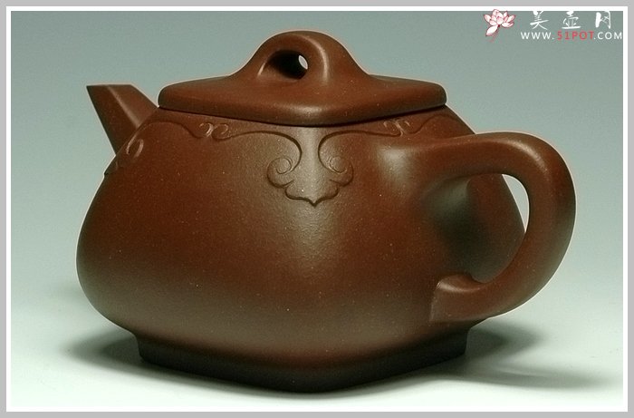 紫砂壶图片：浑四方如意石瓢 - 宜兴紫砂壶网