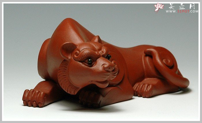 紫砂壶图片：流线伏虎 - 宜兴紫砂壶网