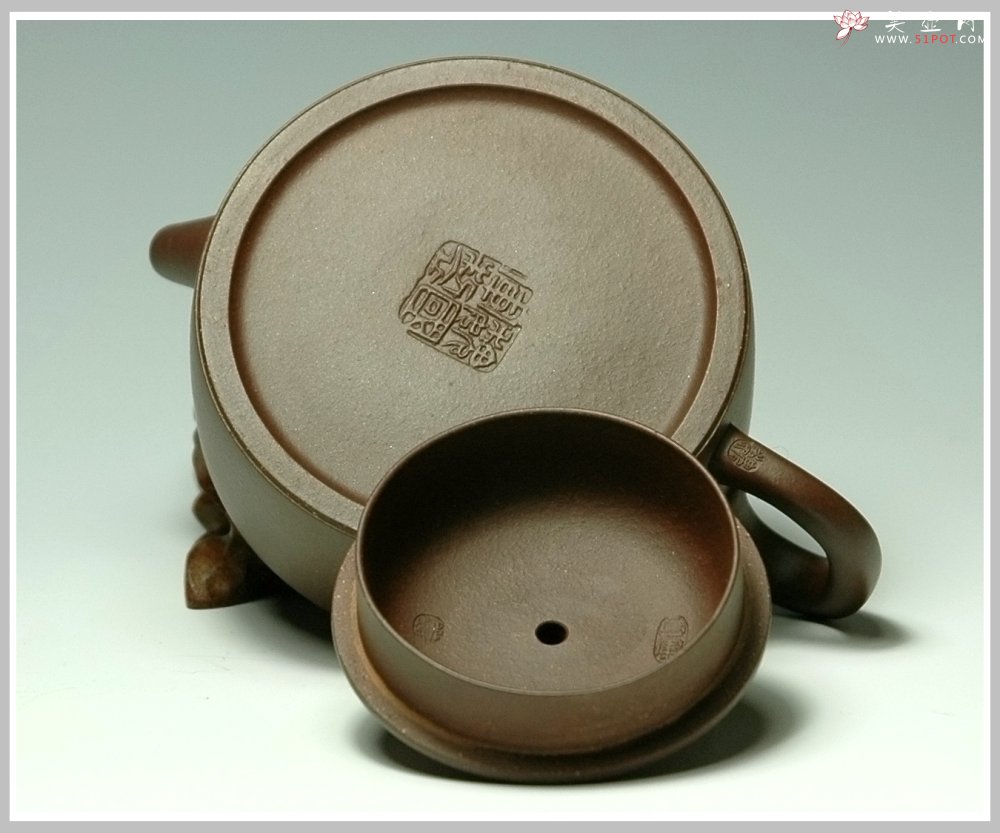 紫砂壶图片：花钮德钟 - 宜兴紫砂壶网