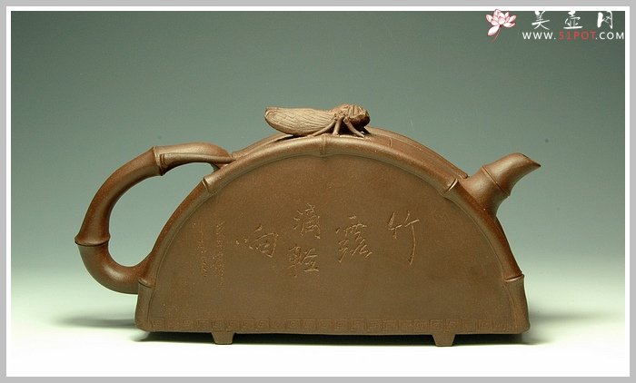 紫砂壶图片：半月知足 - 宜兴紫砂壶网