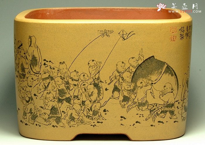 紫砂壶图片：方百子图 - 宜兴紫砂壶网