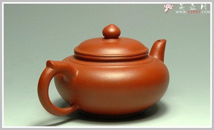 紫砂壶图片：朱泥小笑樱 - 宜兴紫砂壶网
