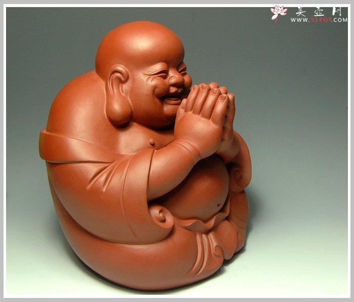 紫砂壶图片：一团和气-拜佛 - 宜兴紫砂壶网