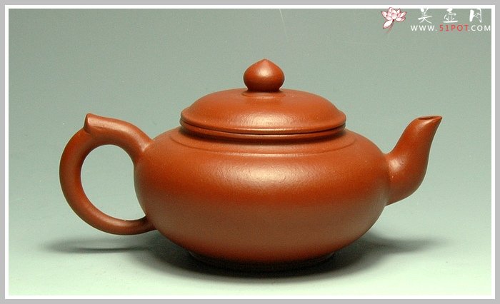 紫砂壶图片：朱泥小笑樱 - 宜兴紫砂壶网