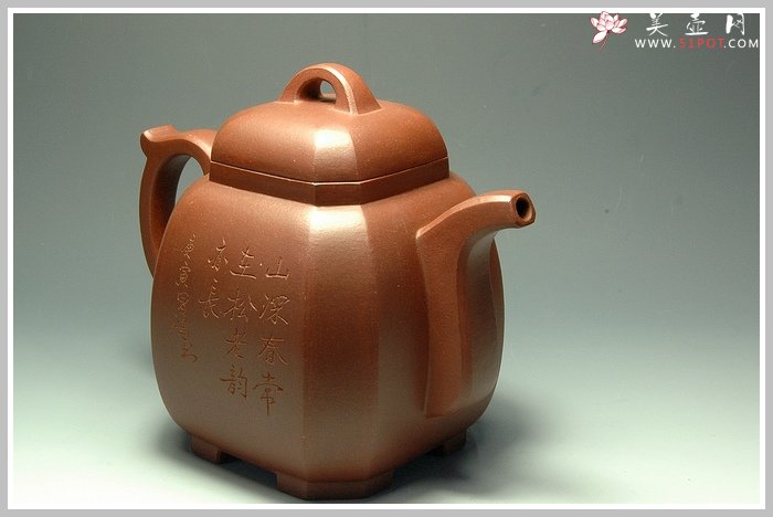 紫砂壶图片：全手八方福壶 - 宜兴紫砂壶网