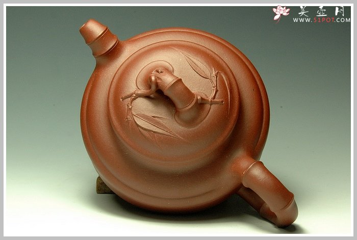 紫砂壶图片：双线竹古 - 宜兴紫砂壶网