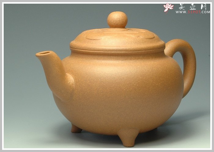 紫砂壶图片：老段泥大彬如意 - 宜兴紫砂壶网