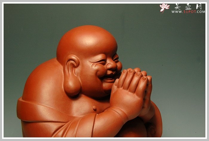 紫砂壶图片：一团和气-拜佛 - 宜兴紫砂壶网