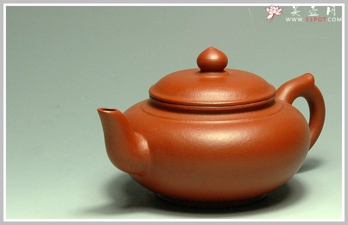 紫砂壶图片：朱泥小笑樱 - 宜兴紫砂壶网