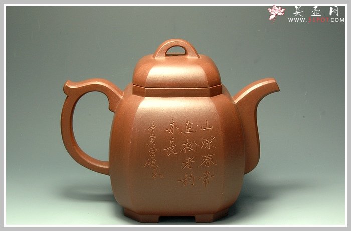 紫砂壶图片：全手八方福壶 - 宜兴紫砂壶网