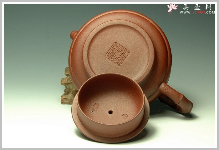 紫砂壶图片：双线竹古 - 宜兴紫砂壶网