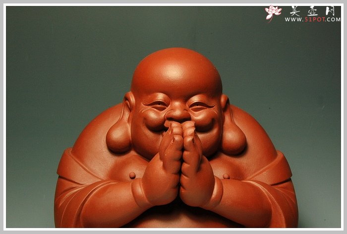 紫砂壶图片：一团和气-拜佛 - 宜兴紫砂壶网