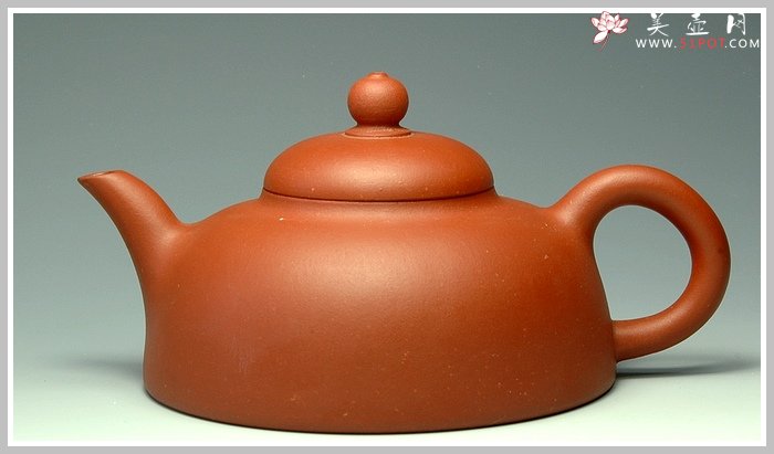 紫砂壶图片：红泥半月 - 宜兴紫砂壶网