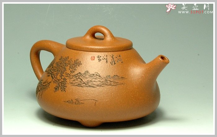 紫砂壶图片：子冶石瓢 - 宜兴紫砂壶网