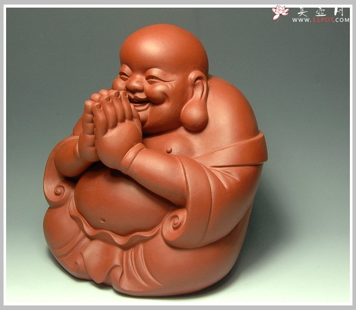 紫砂壶图片：一团和气-拜佛 - 宜兴紫砂壶网