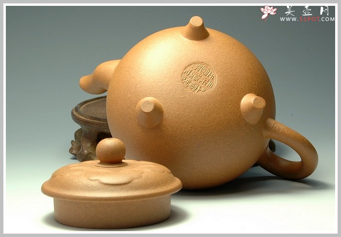紫砂壶图片：老段泥大彬如意 - 宜兴紫砂壶网