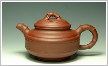 紫砂壶图片：双线竹古 - 宜兴紫砂壶网