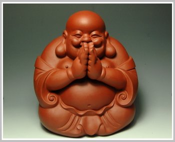 紫砂壶图片：一团和气-拜佛 - 宜兴紫砂壶网