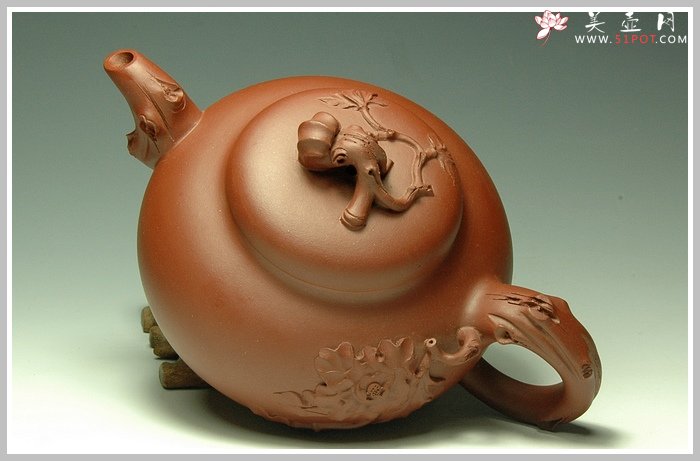 紫砂壶图片：牡丹 - 宜兴紫砂壶网