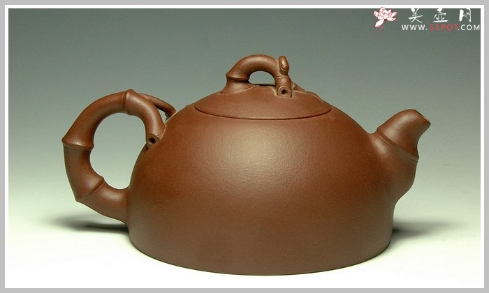紫砂壶图片：半月竹 - 宜兴紫砂壶网