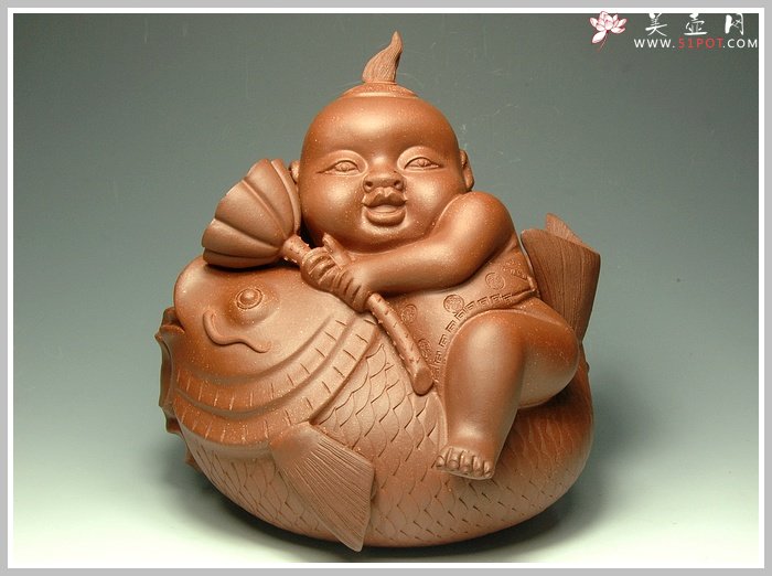 紫砂壶图片：连年有余 - 宜兴紫砂壶网