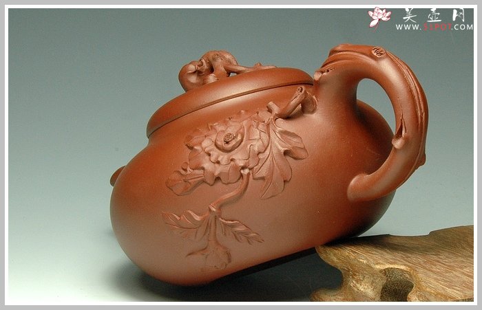 紫砂壶图片：牡丹 - 宜兴紫砂壶网