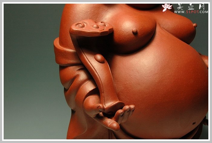 紫砂壶图片：如意弥勒 - 宜兴紫砂壶网