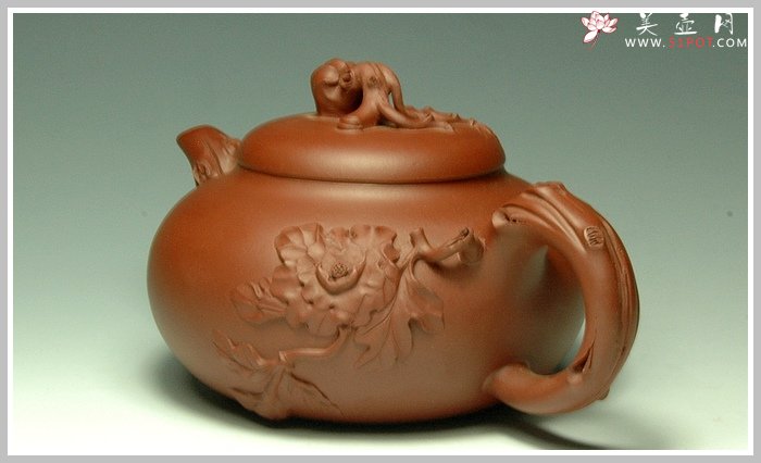 紫砂壶图片：牡丹 - 宜兴紫砂壶网