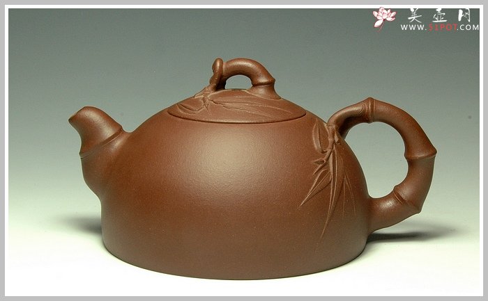 紫砂壶图片：半月竹 - 宜兴紫砂壶网