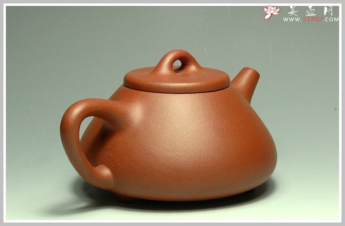 紫砂壶图片：清水泥小石瓢 - 宜兴紫砂壶网