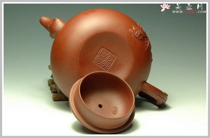 紫砂壶图片：牡丹 - 宜兴紫砂壶网