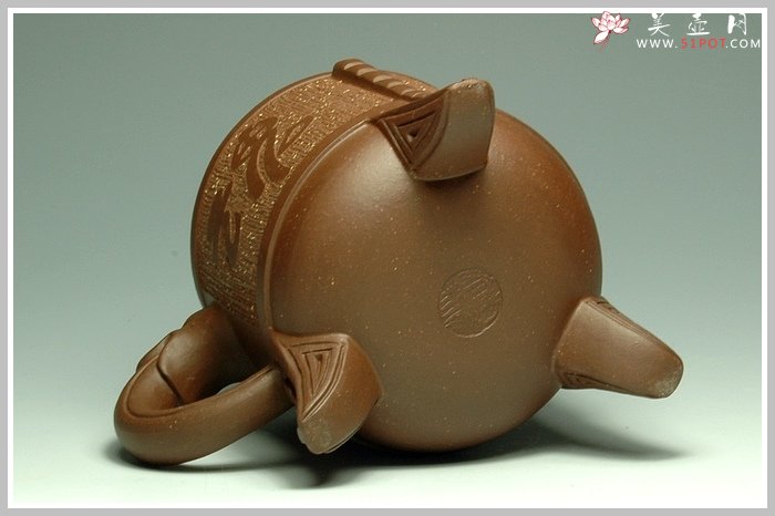 紫砂壶图片：三足龙杯 - 宜兴紫砂壶网