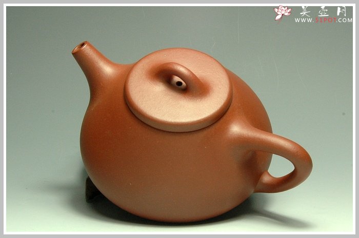 紫砂壶图片：清水泥小石瓢 - 宜兴紫砂壶网