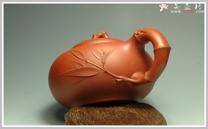 紫砂壶图片：祝寿 精品花货 - 宜兴紫砂壶网