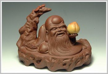 紫砂壶图片：福寿双全 - 宜兴紫砂壶网