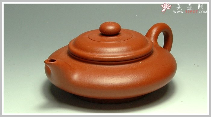 紫砂壶图片：朱泥虚扁 - 宜兴紫砂壶网