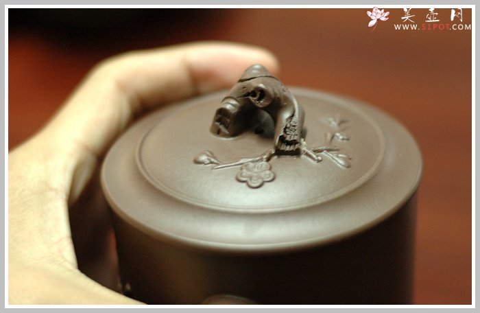 紫砂壶图片：梅花杯 高档盖杯 - 宜兴紫砂壶网