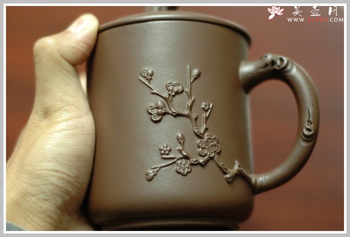 紫砂壶图片：梅花杯 高档盖杯 - 宜兴紫砂壶网