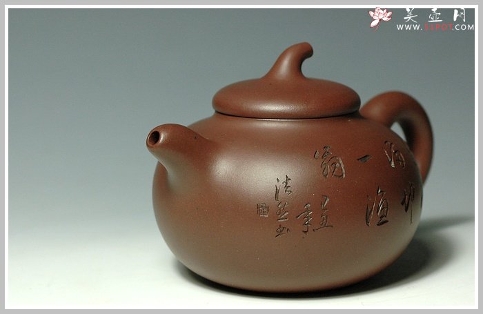 紫砂壶图片：相扑 茄段 - 宜兴紫砂壶网